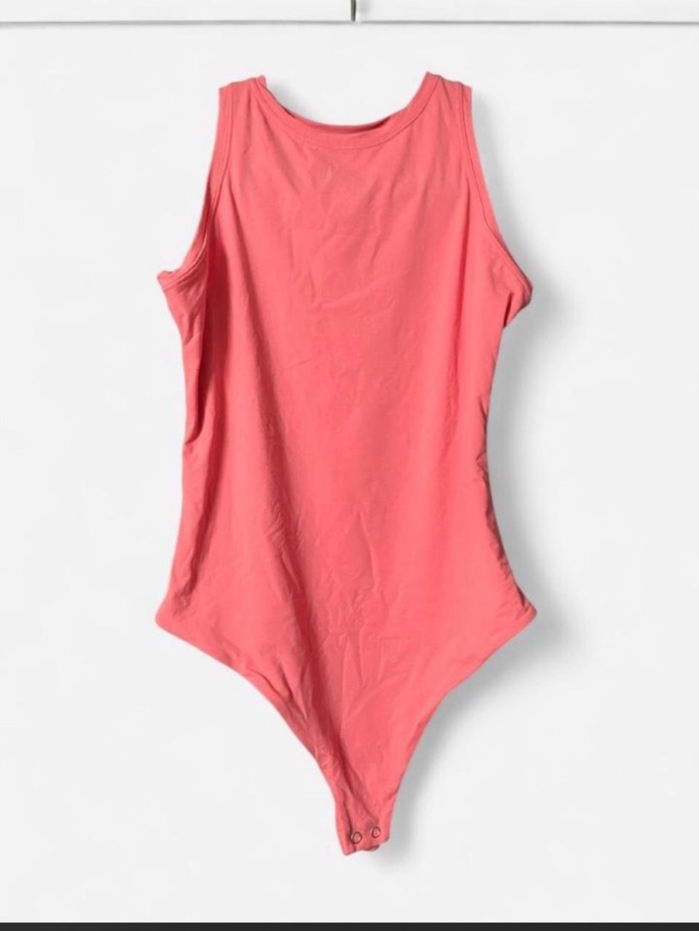 Auden Coral Pink Sleeveless One-Piece Bodysuit